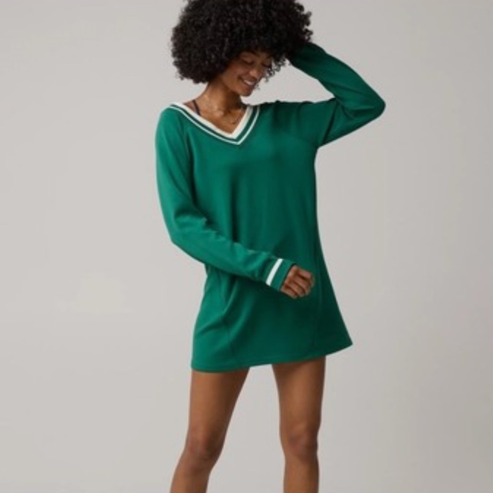 Aerie ChillUp Mini Dress in Cream XL